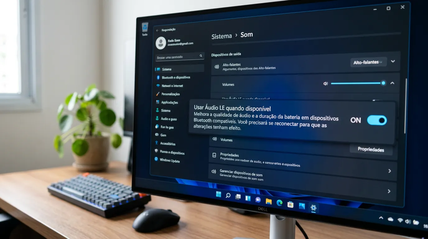 Como ativar ou desativar o Áudio LE no Windows 11