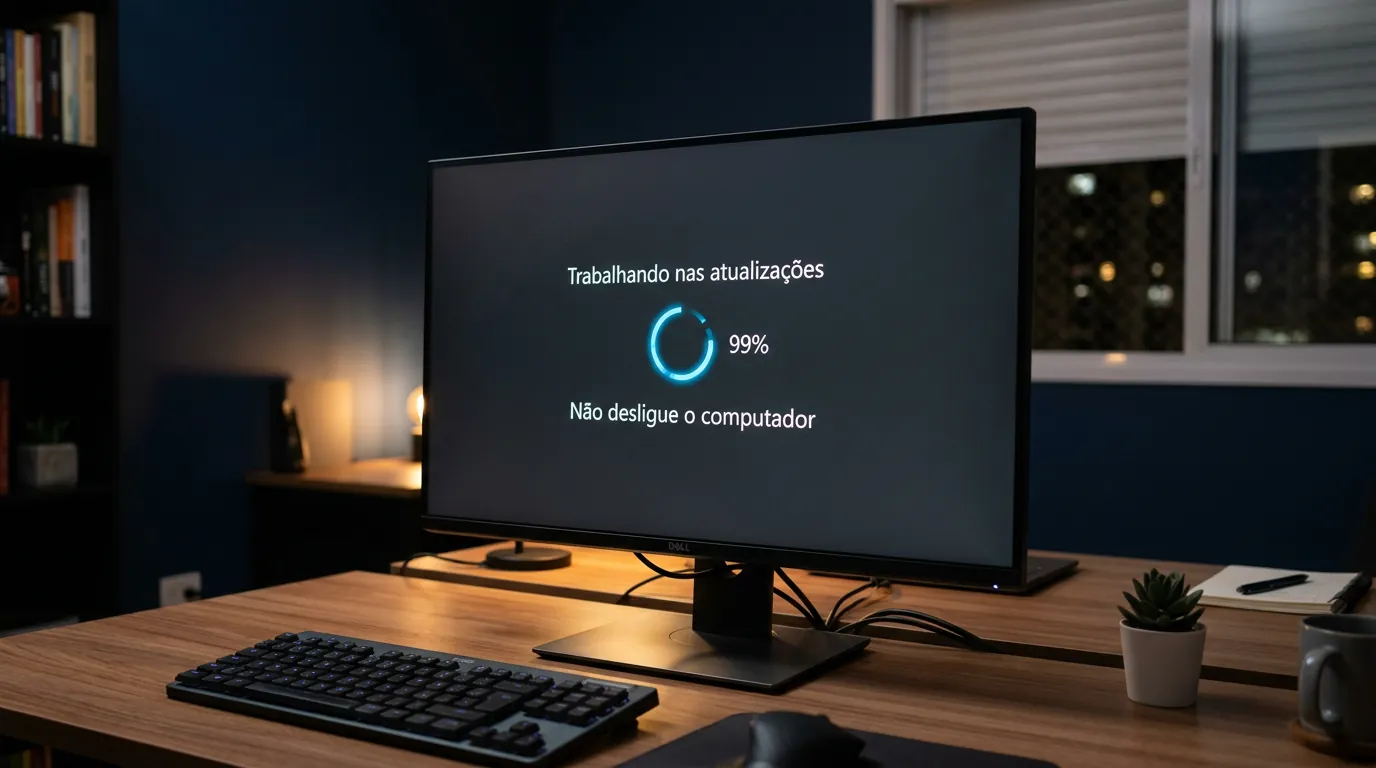 Atualização do Windows 11 travada em 99 por cento