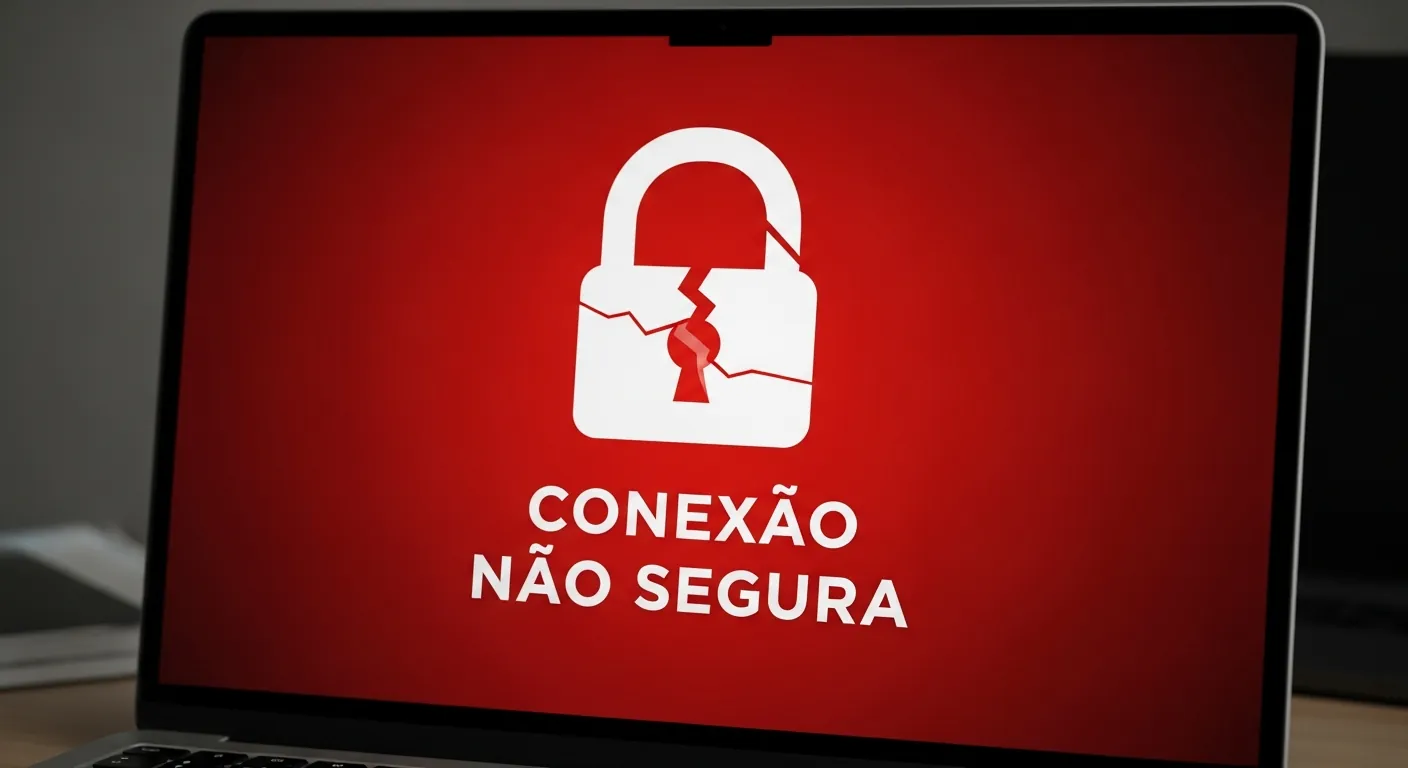Aviso de site não seguro no navegador