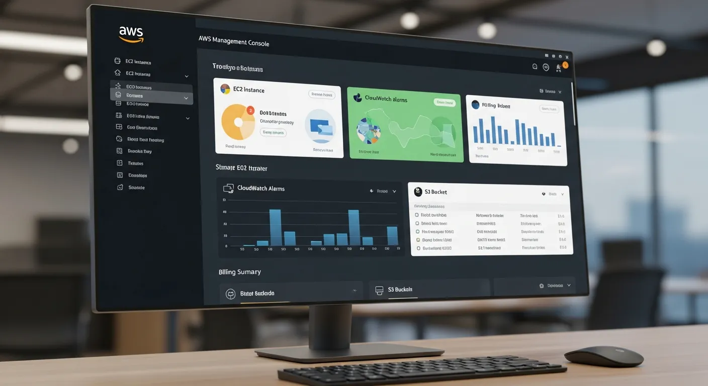 Alt Text: Console de gerenciamento AWS para configurar servidor