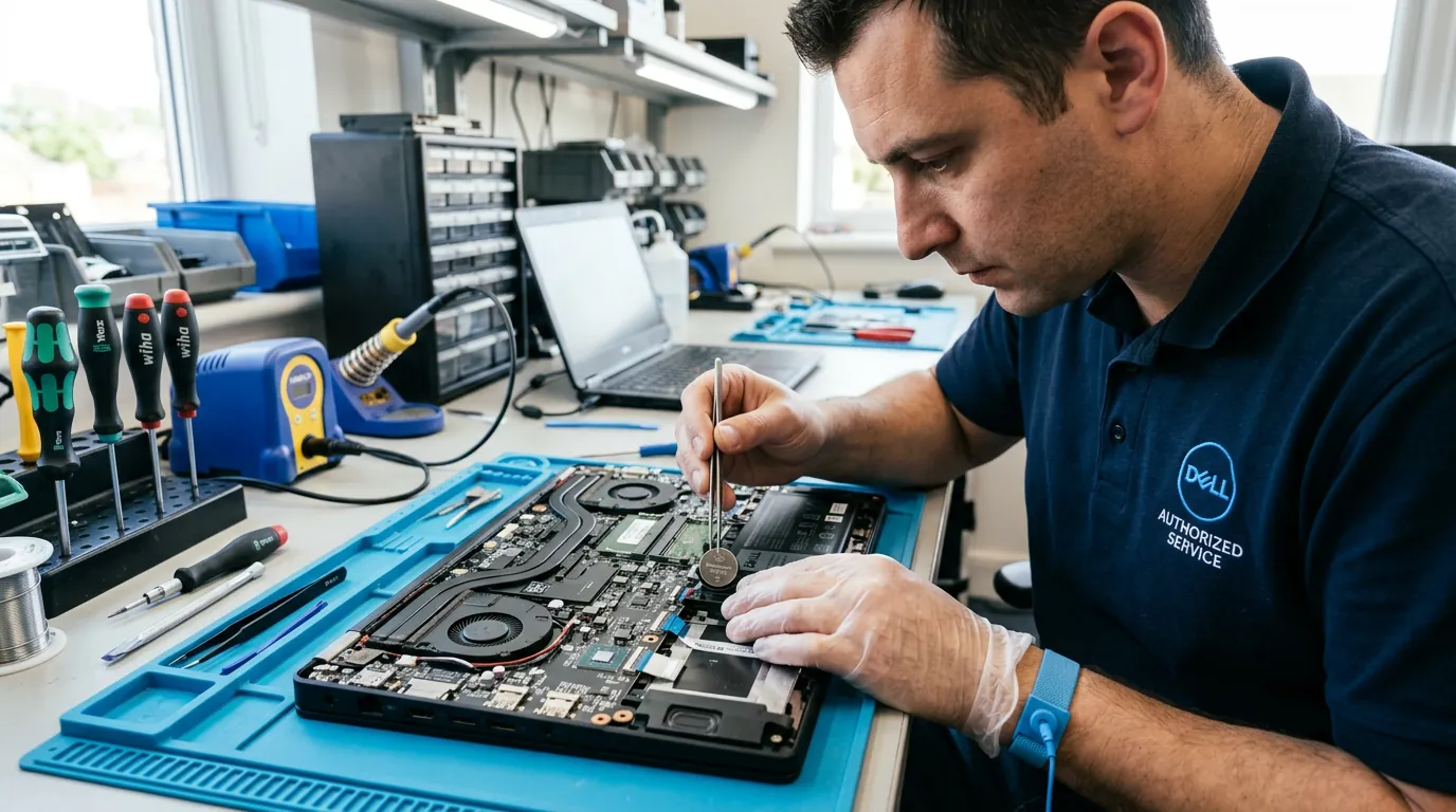 Troca de bateria CMOS em notebook Dell após erro de 5 bipes