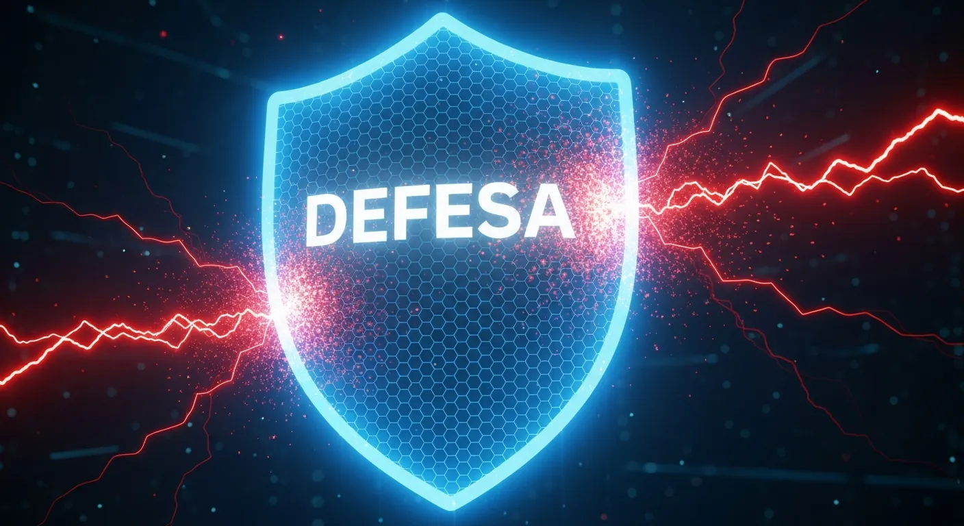 Escudo digital do Blue Team bloqueando ataques