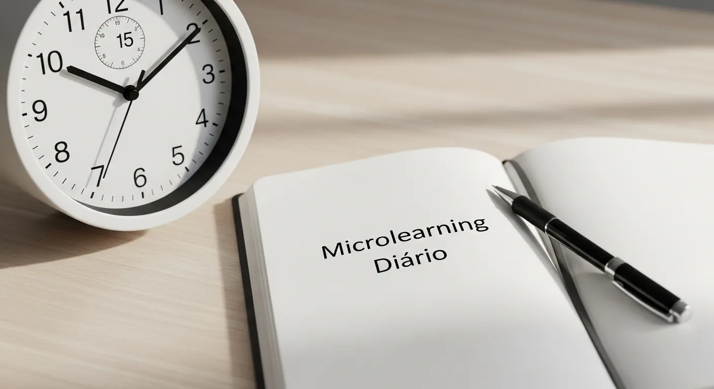 Caderno de anotações focado em microlearning