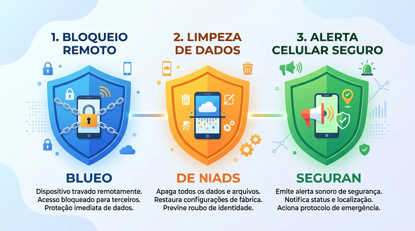 Camadas de proteção para celular Android perdido ou roubado no Brasil