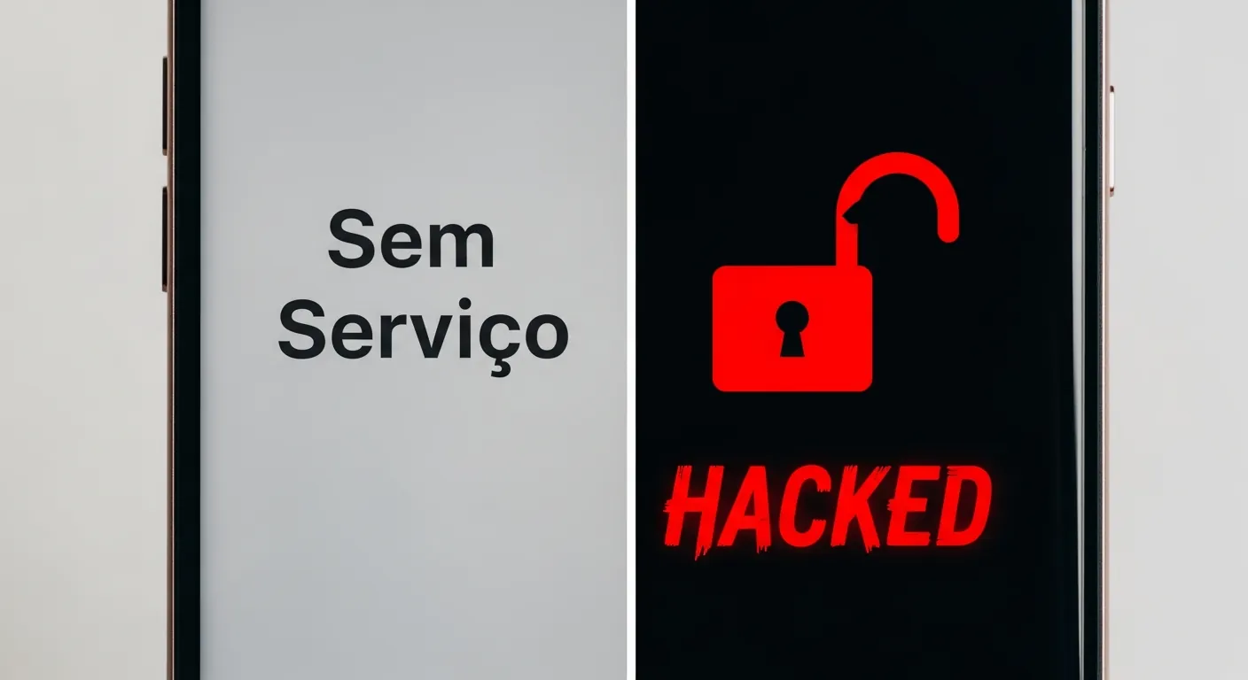 Celular sem sinal e invadido