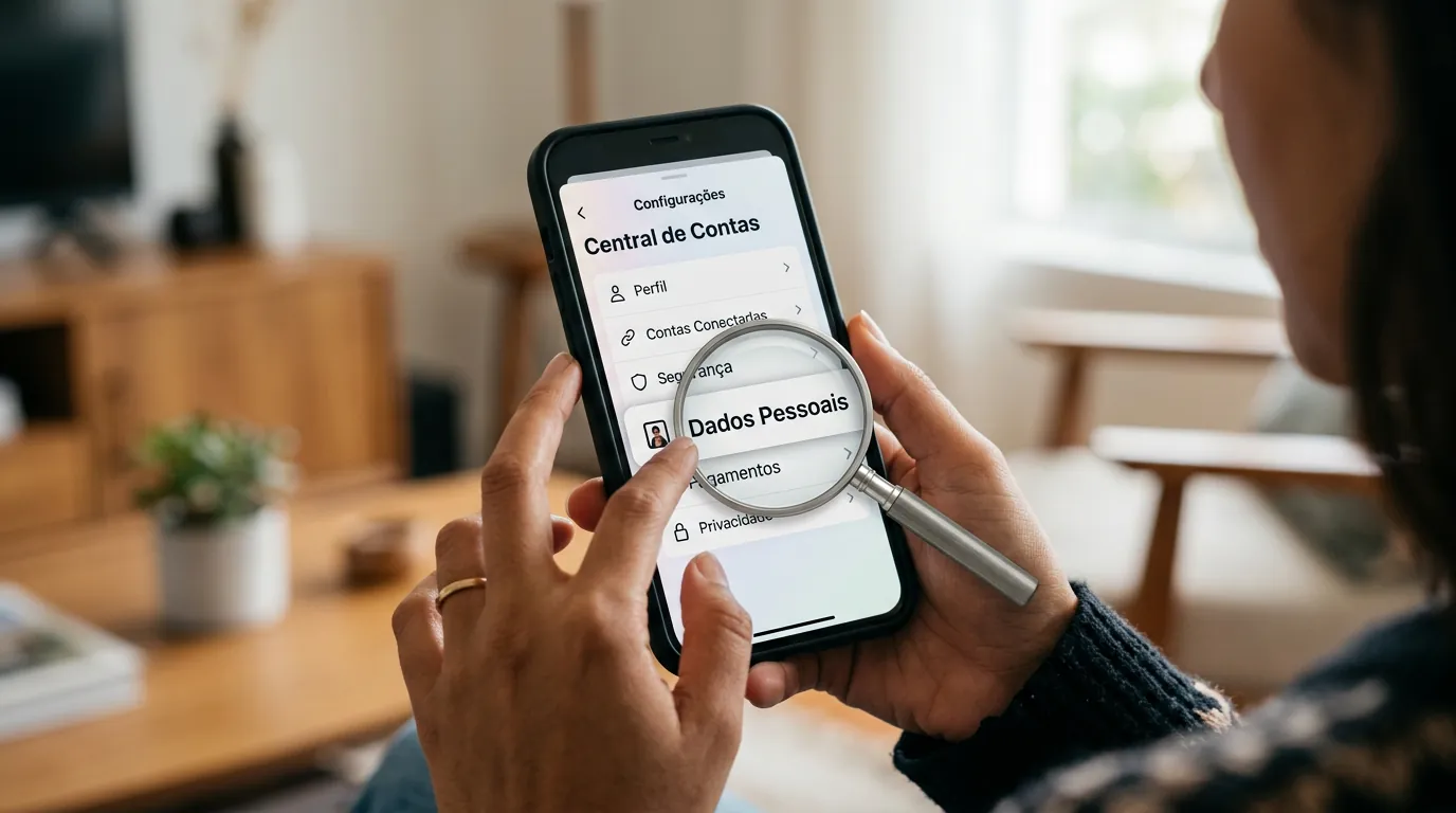 Caminho na Central de Contas da Meta para apagar ou pausar o Instagram