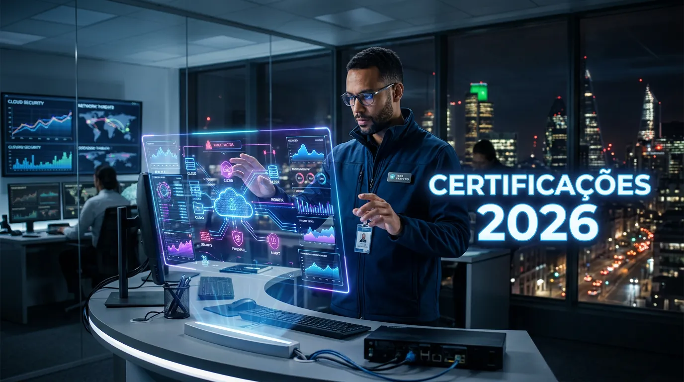 Profissional de TI analisando certificações de mercado