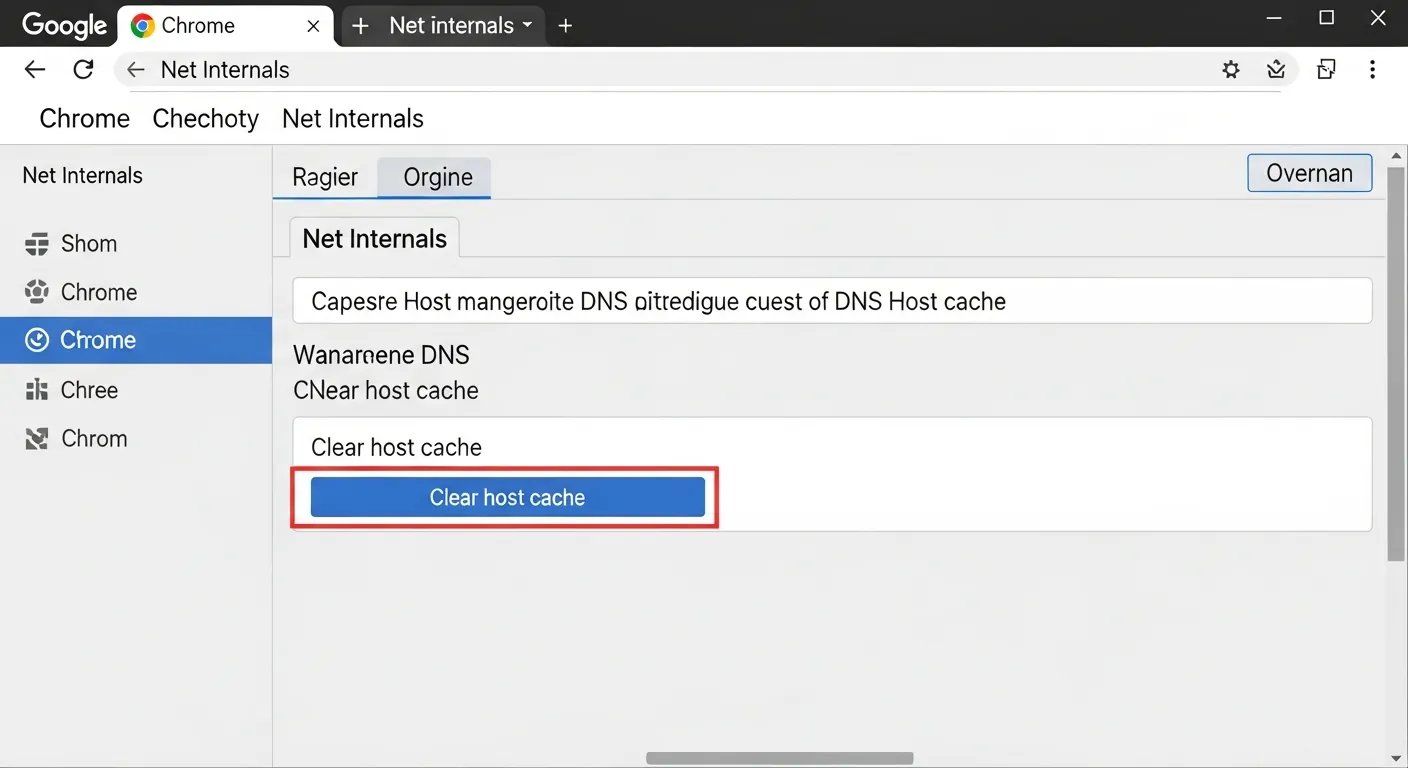 Limpeza de cache DNS interno do navegador Google Chrome