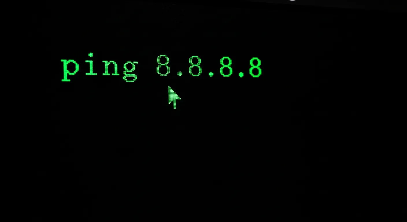 Alt Text Otimizado SEO: Tela de prompt de comando executando ping