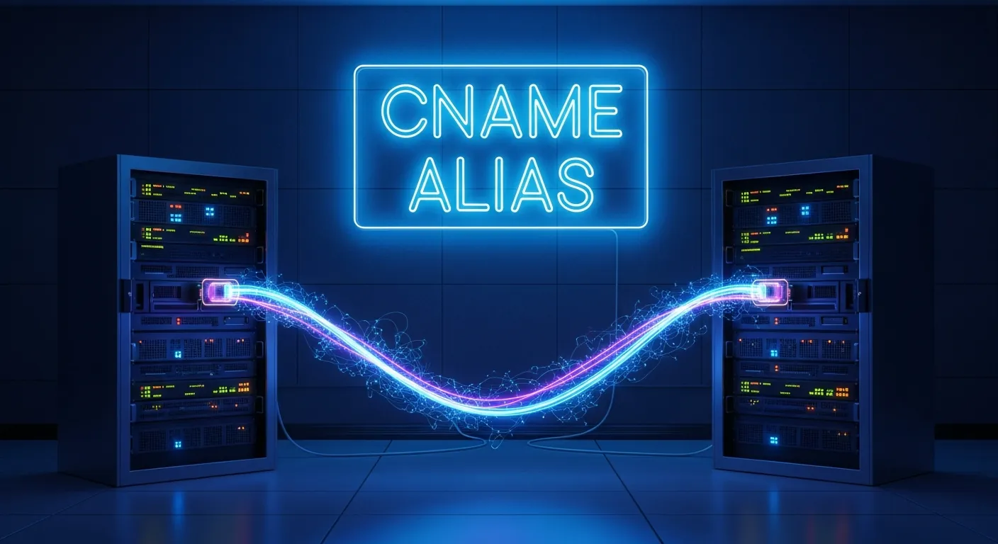 Representação visual do registro CNAME