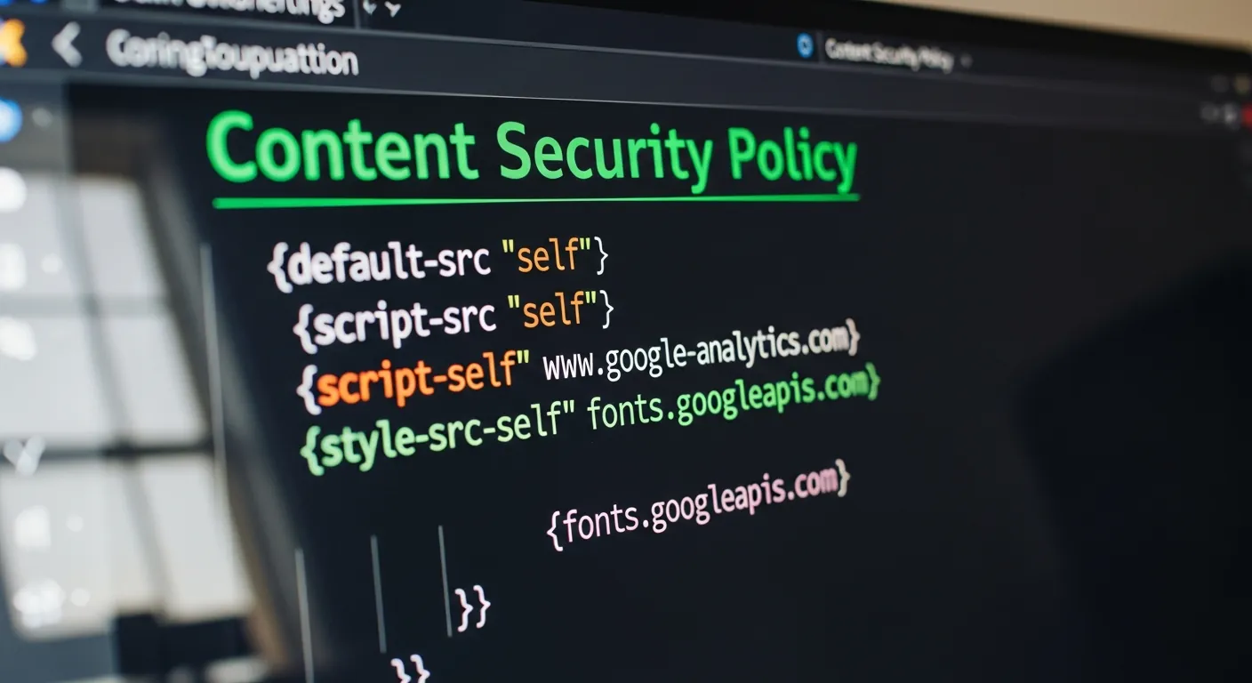 Tela de computador com código CSP