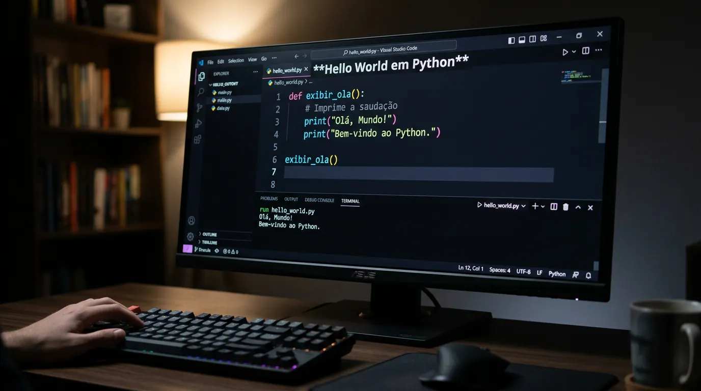 Codigo Python na tela