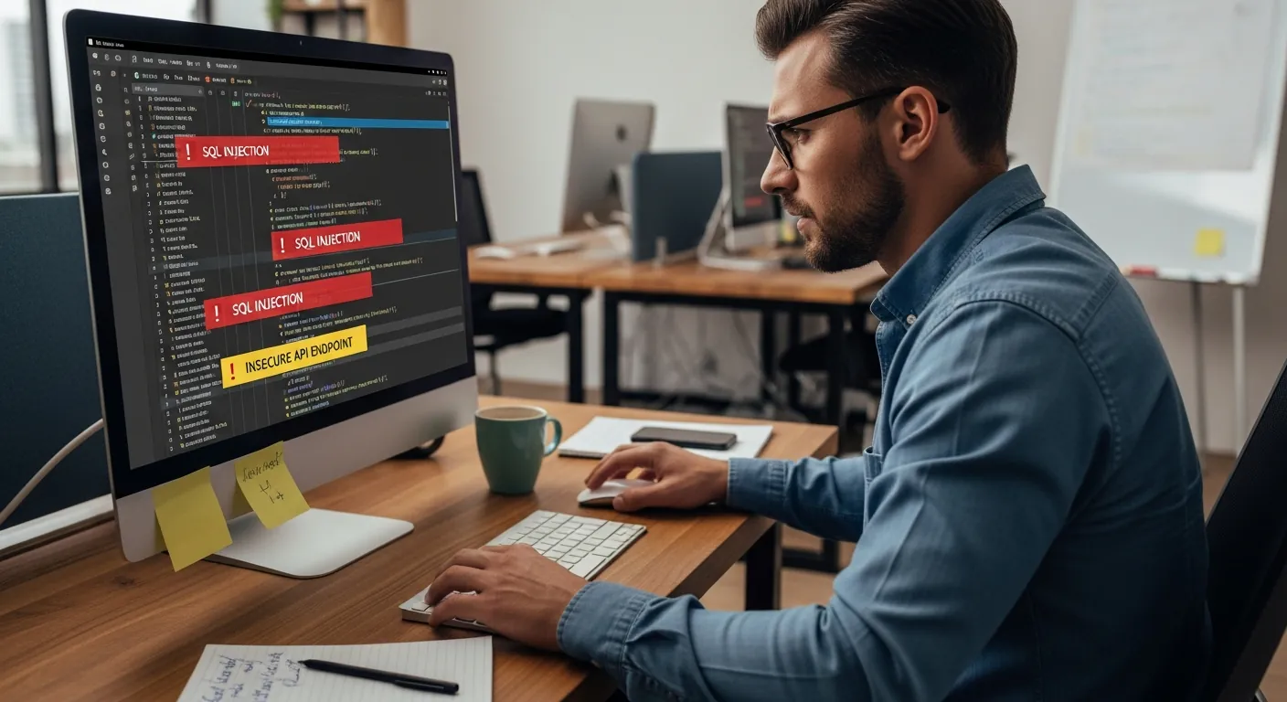 Alt Text: Desenvolvedor focando em segurança de código OWASP