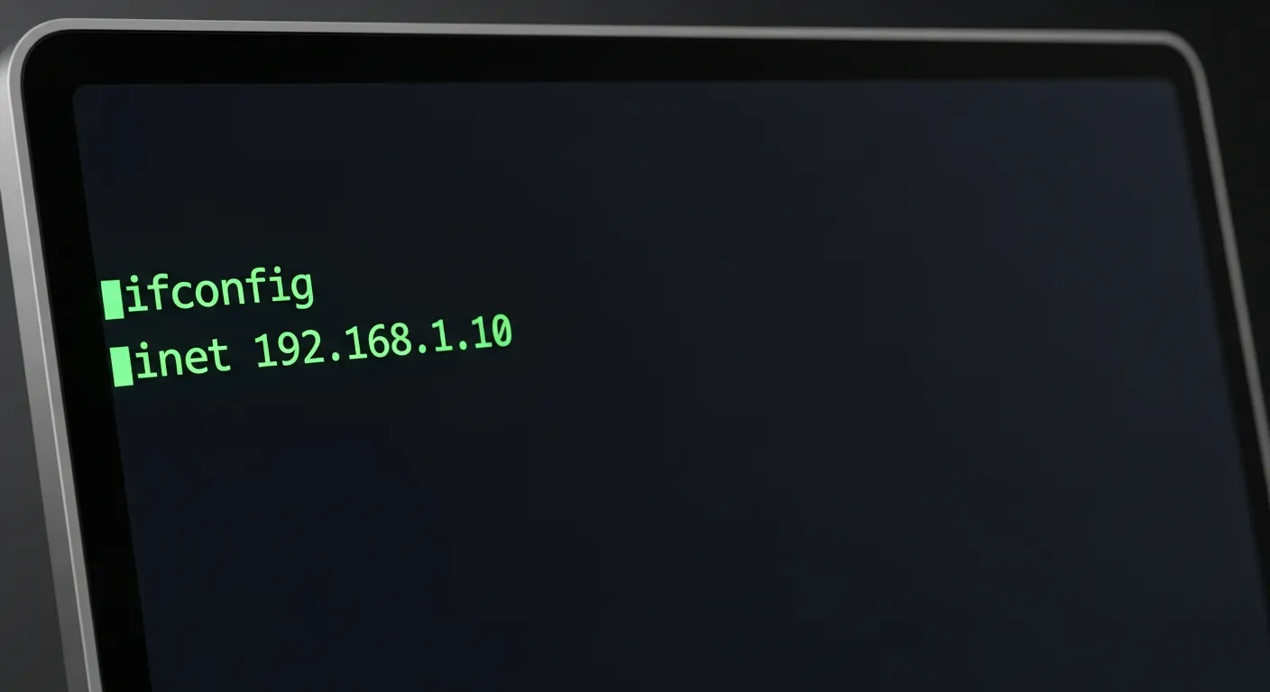 Terminal Linux exibindo o comando ifconfig