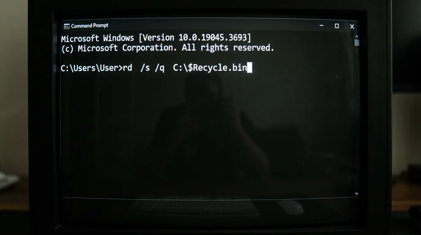 Comando para consertar lixeira corrompida no Windows