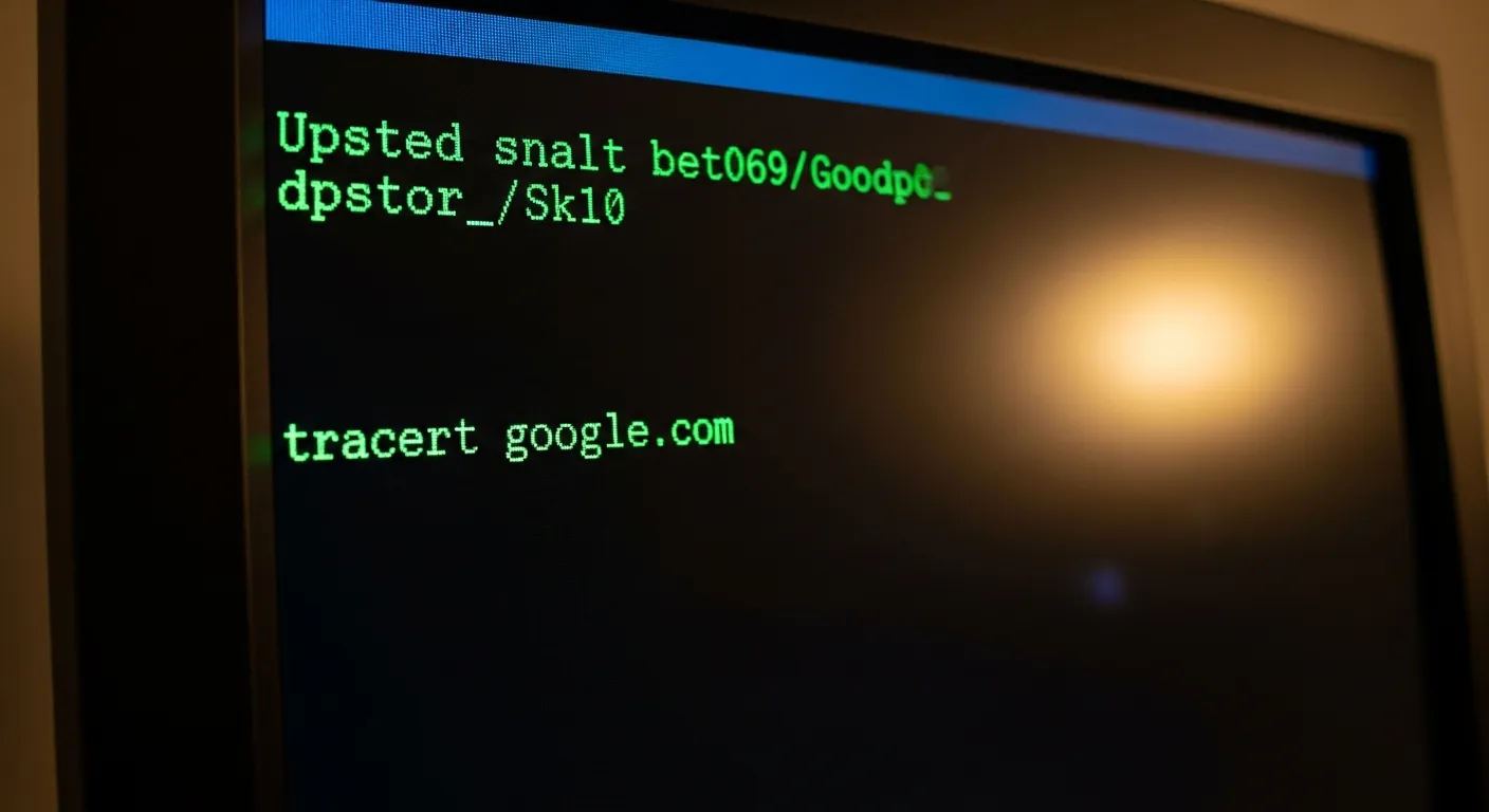 Tela de terminal executando o comando tracert