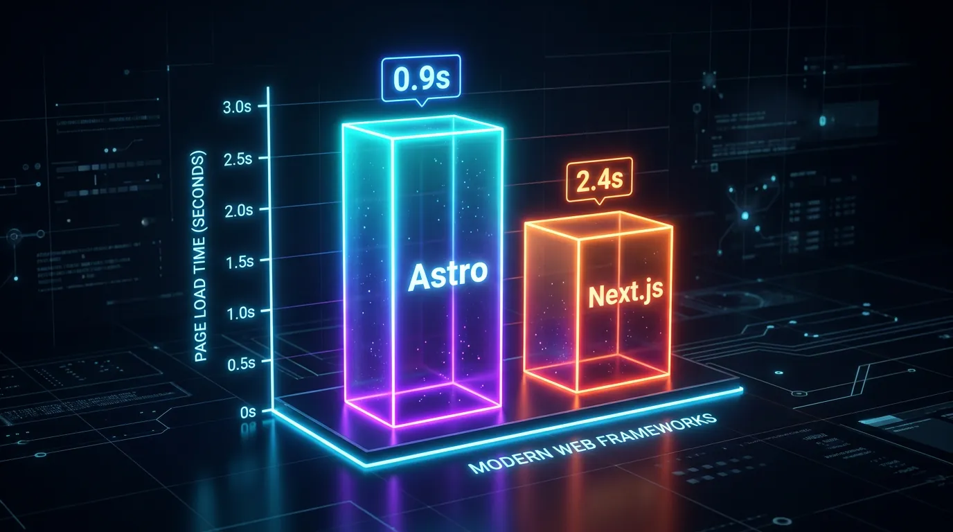 Comparativo de velocidade entre Astro e Next.js para sites estáticos