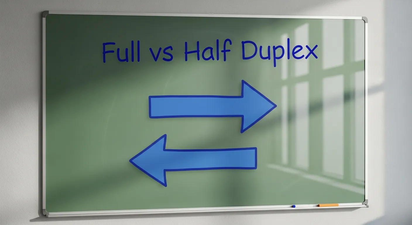 Comparativo Full e Half Duplex na lousa