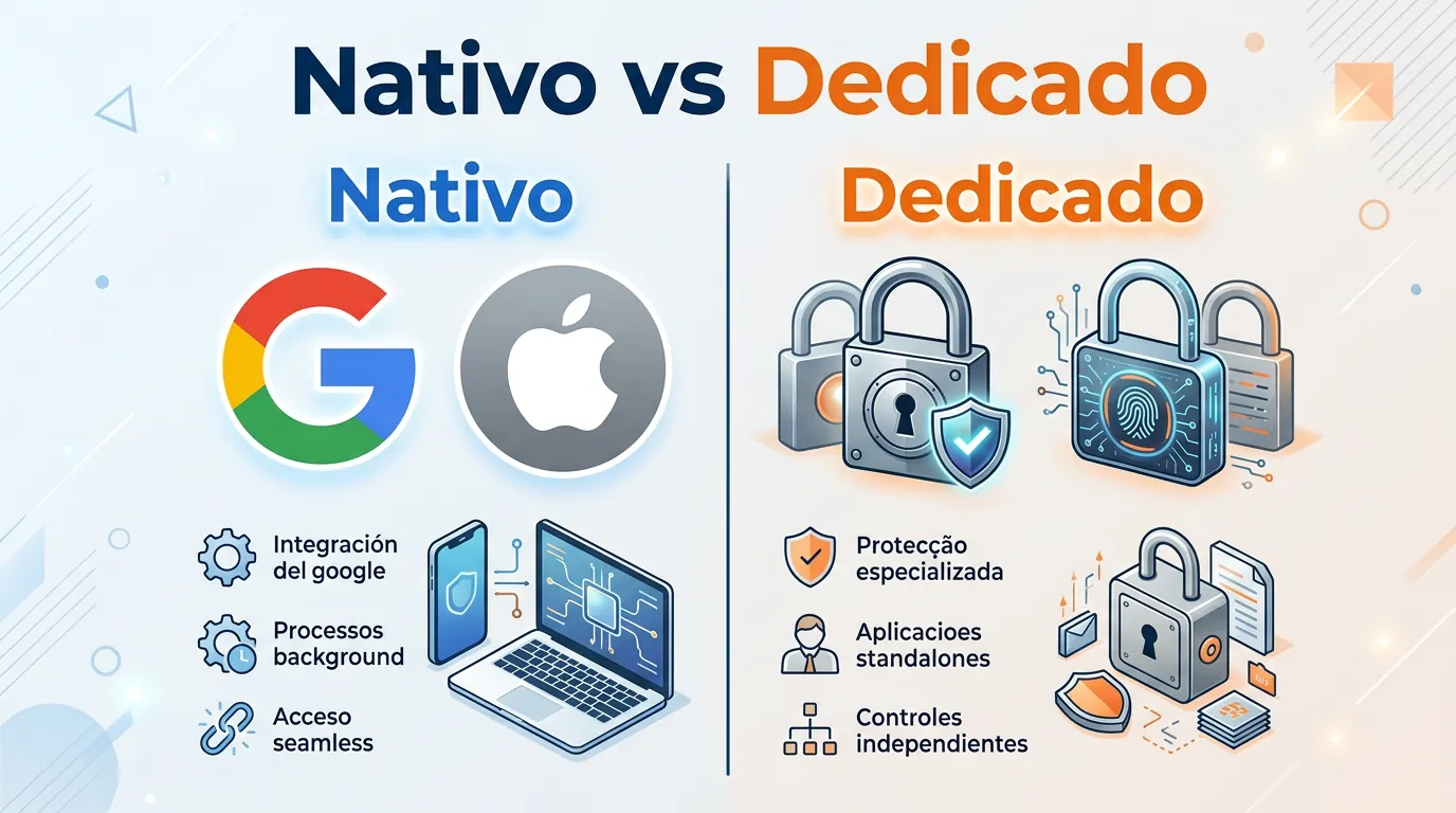 Comparativo entre gerenciadores de senhas nativos e dedicados