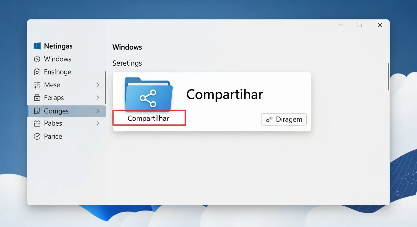 Alt Text: Configurações de compartilhamento de pasta no Windows