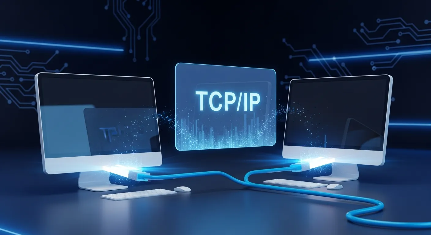Dois computadores se comunicando via TCP IP