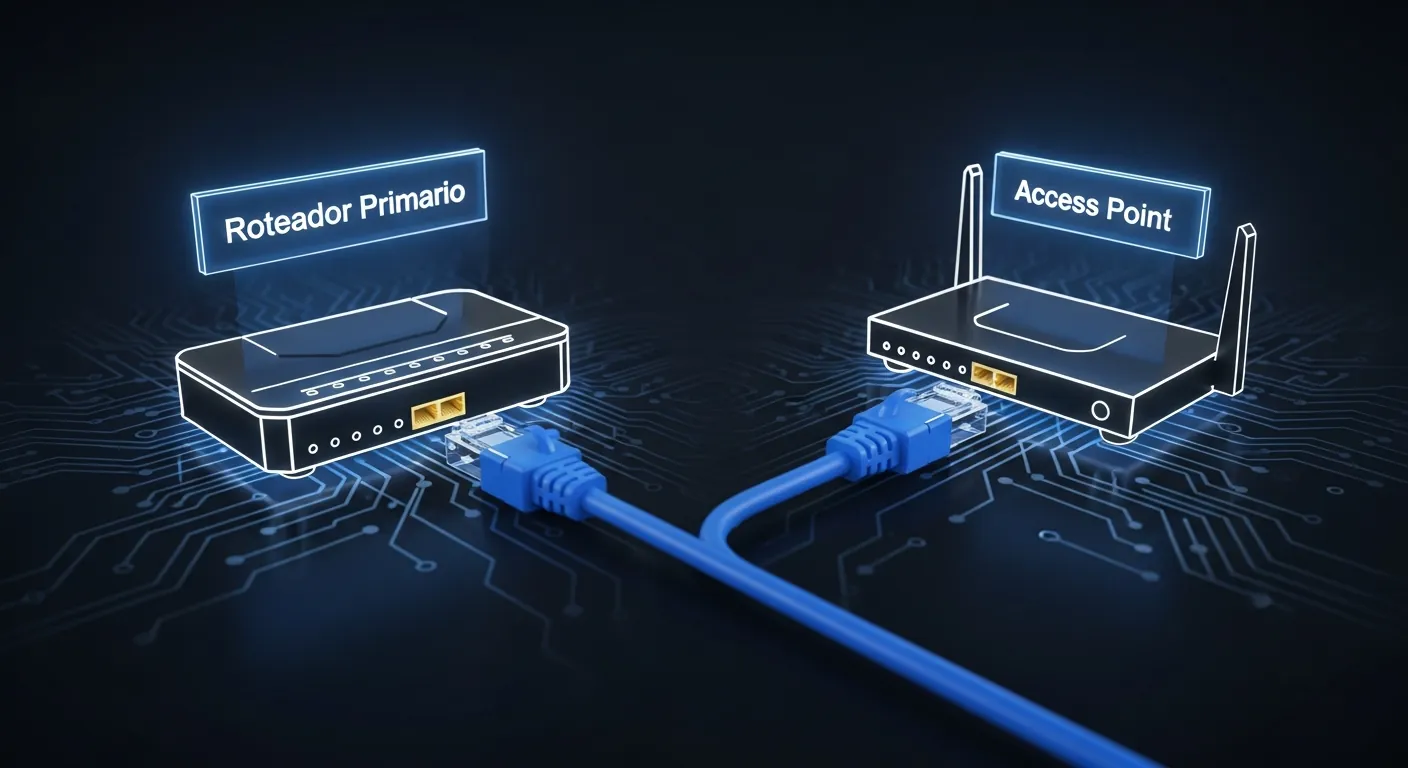Esquema de conexao LAN-LAN entre dois roteadores
