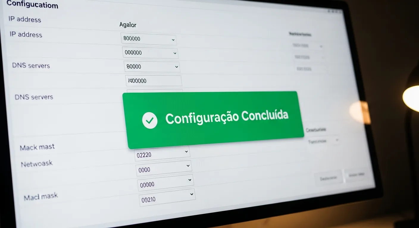 Tela de configuração de rede DDNS
