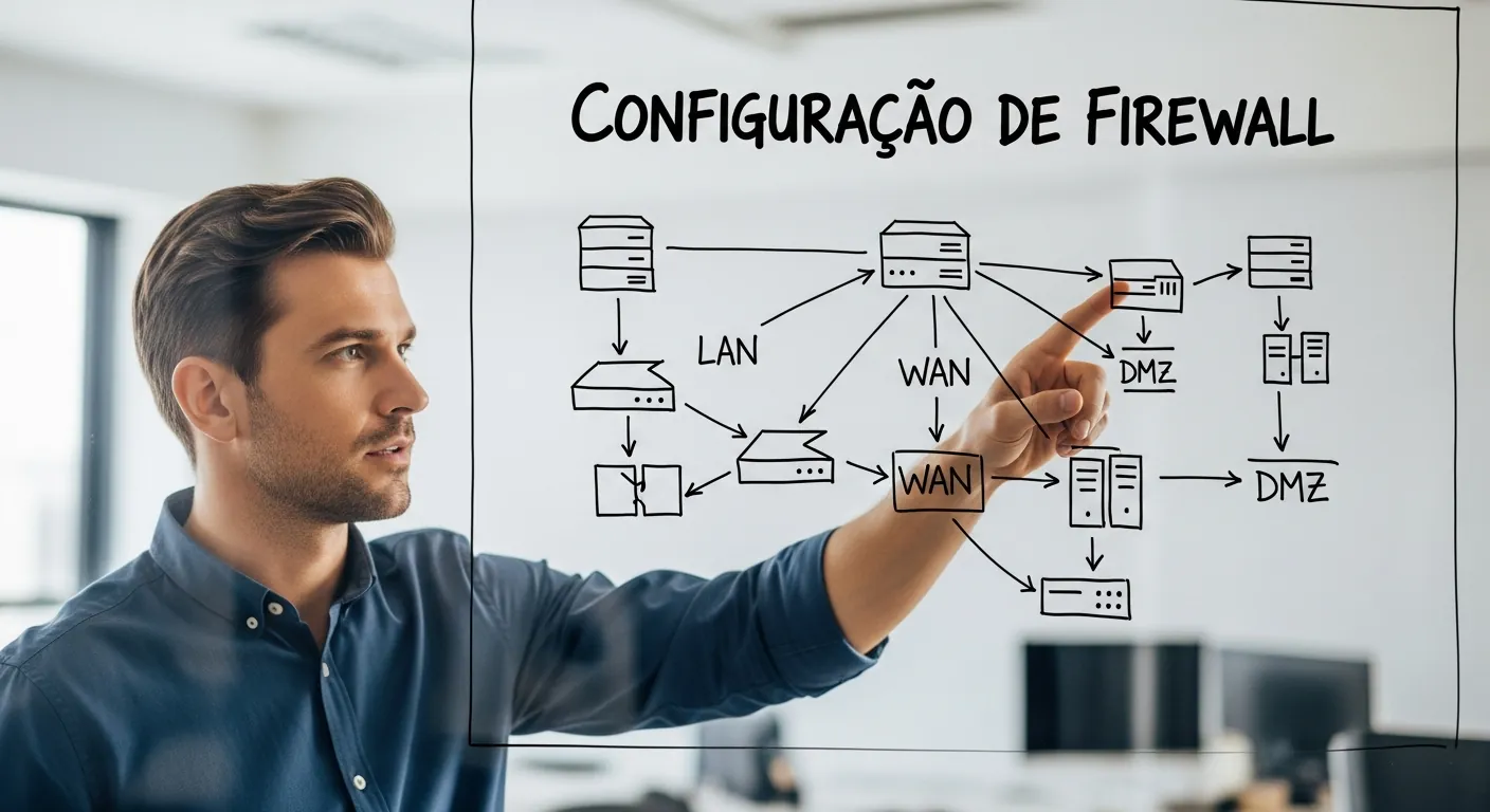 Diagrama de configuração de roteador e VPN
