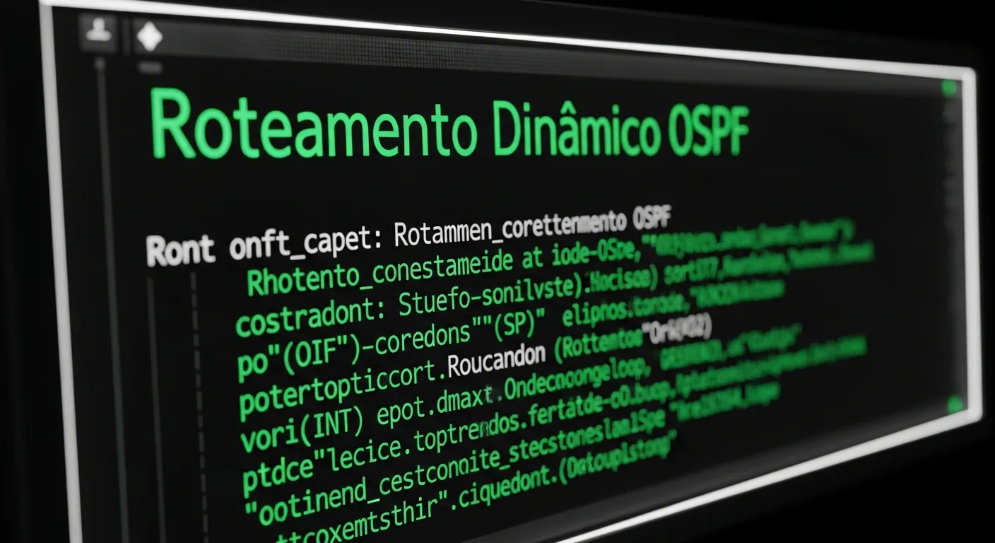 Tela de configuração OSPF