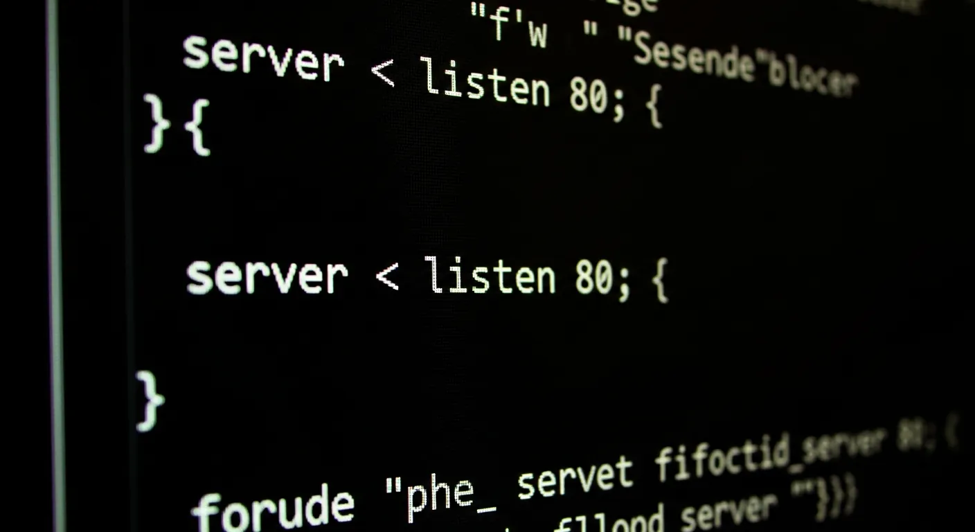 Alt Text Otimizado SEO: Exemplo de configuração de bloco de servidor no Nginx