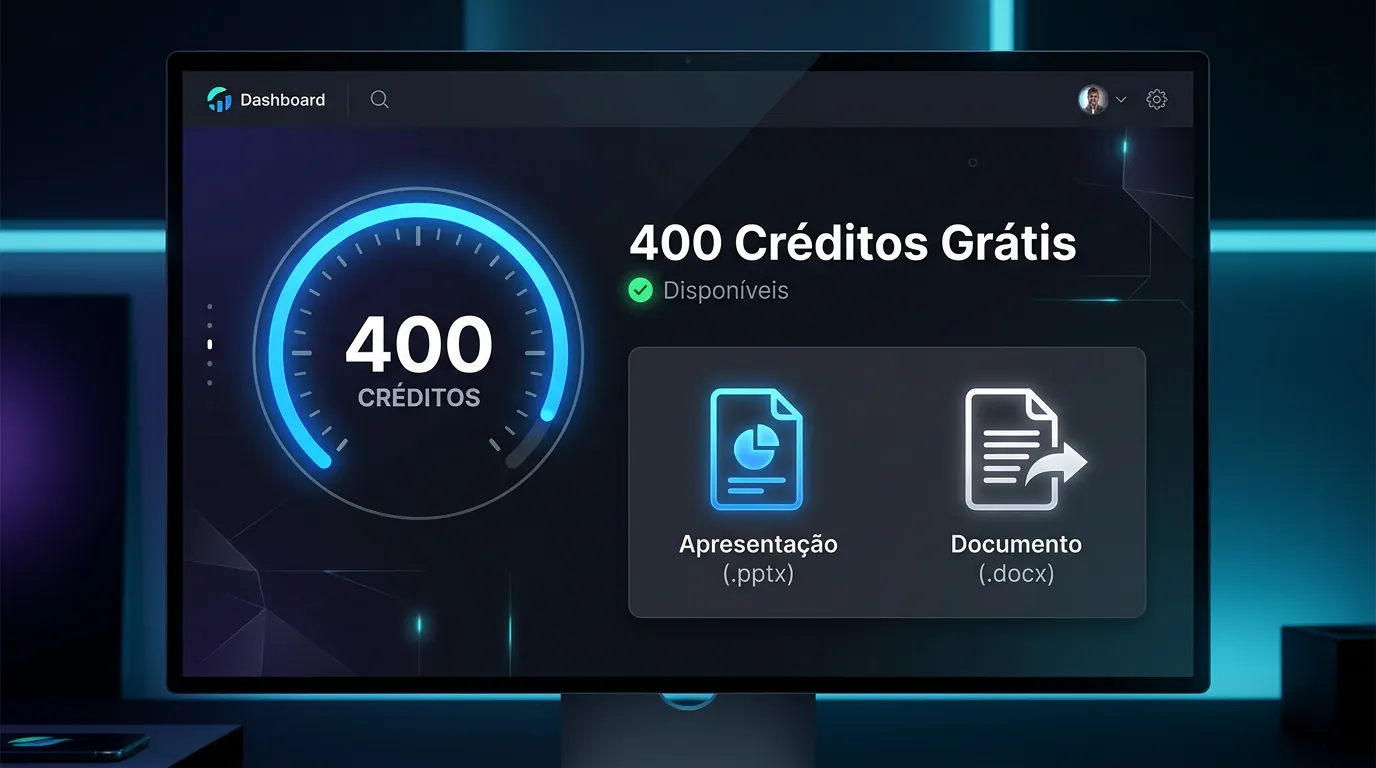 Funcionamento dos 400 créditos gratuitos do Gamma AI