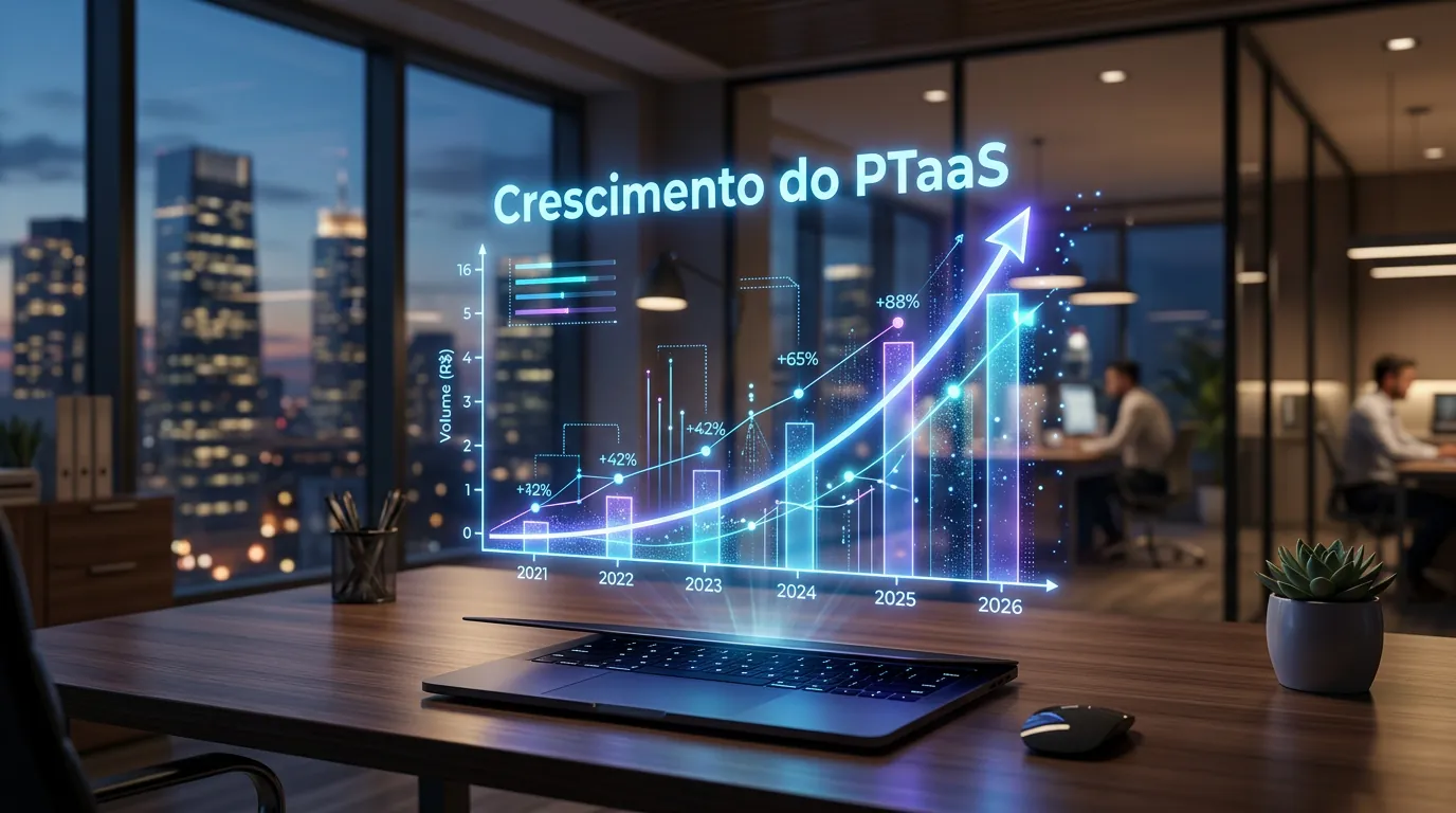 Gráfico ilustrando o crescimento do Pentest as a Service