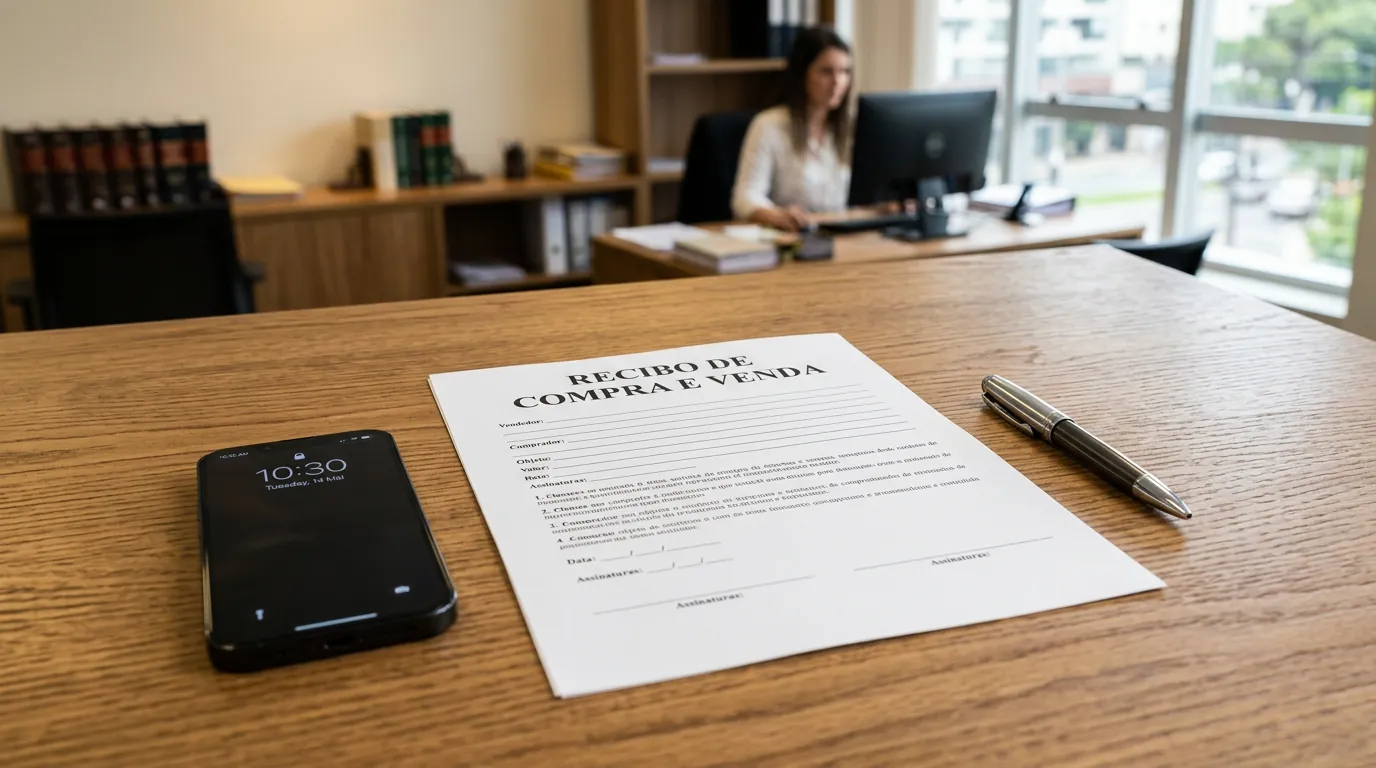 Checklist de documentos e recibo para comprar celular usado com segurança jurídica