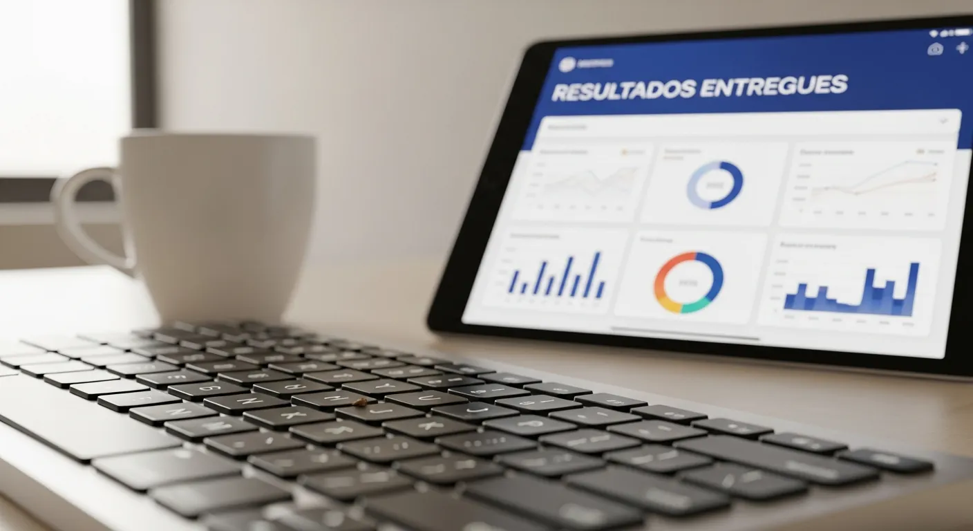 Dashboard de resultados no trabalho remoto