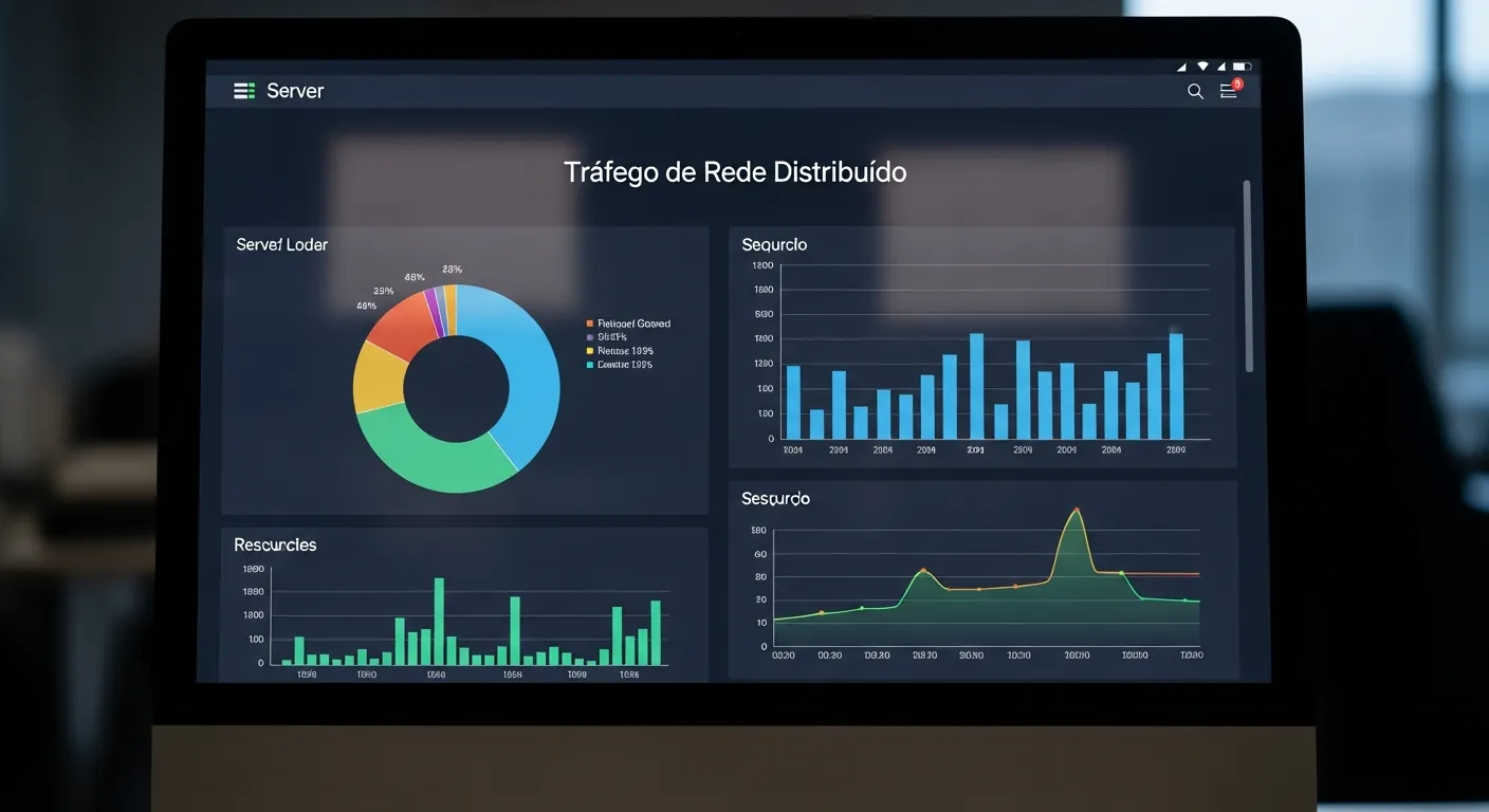 Painel de monitoramento de tráfego de rede