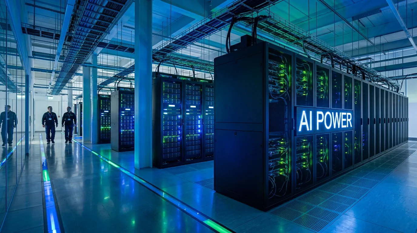 Servidores de IA em data center