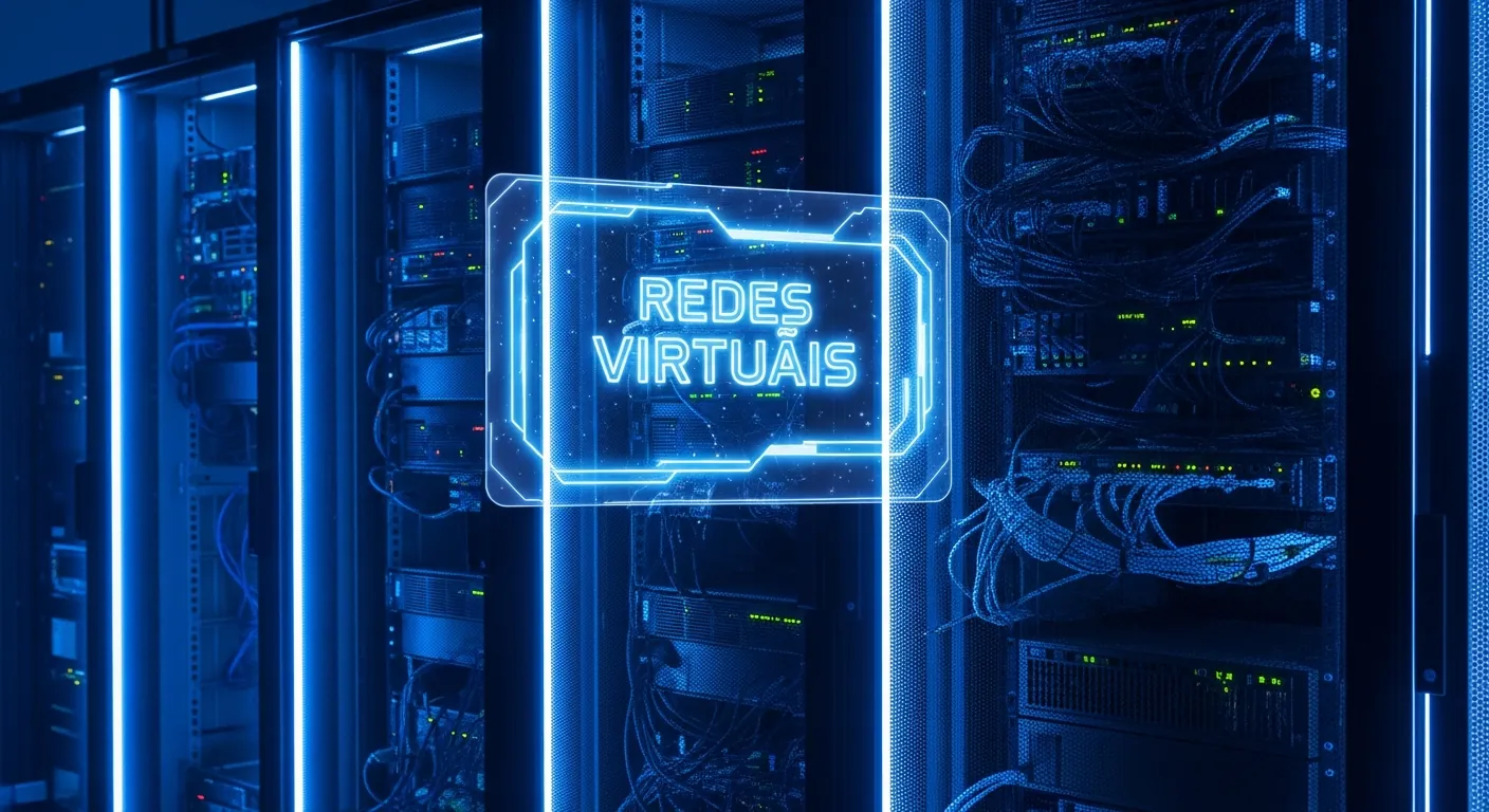 Data center virtualizado com holograma de rede