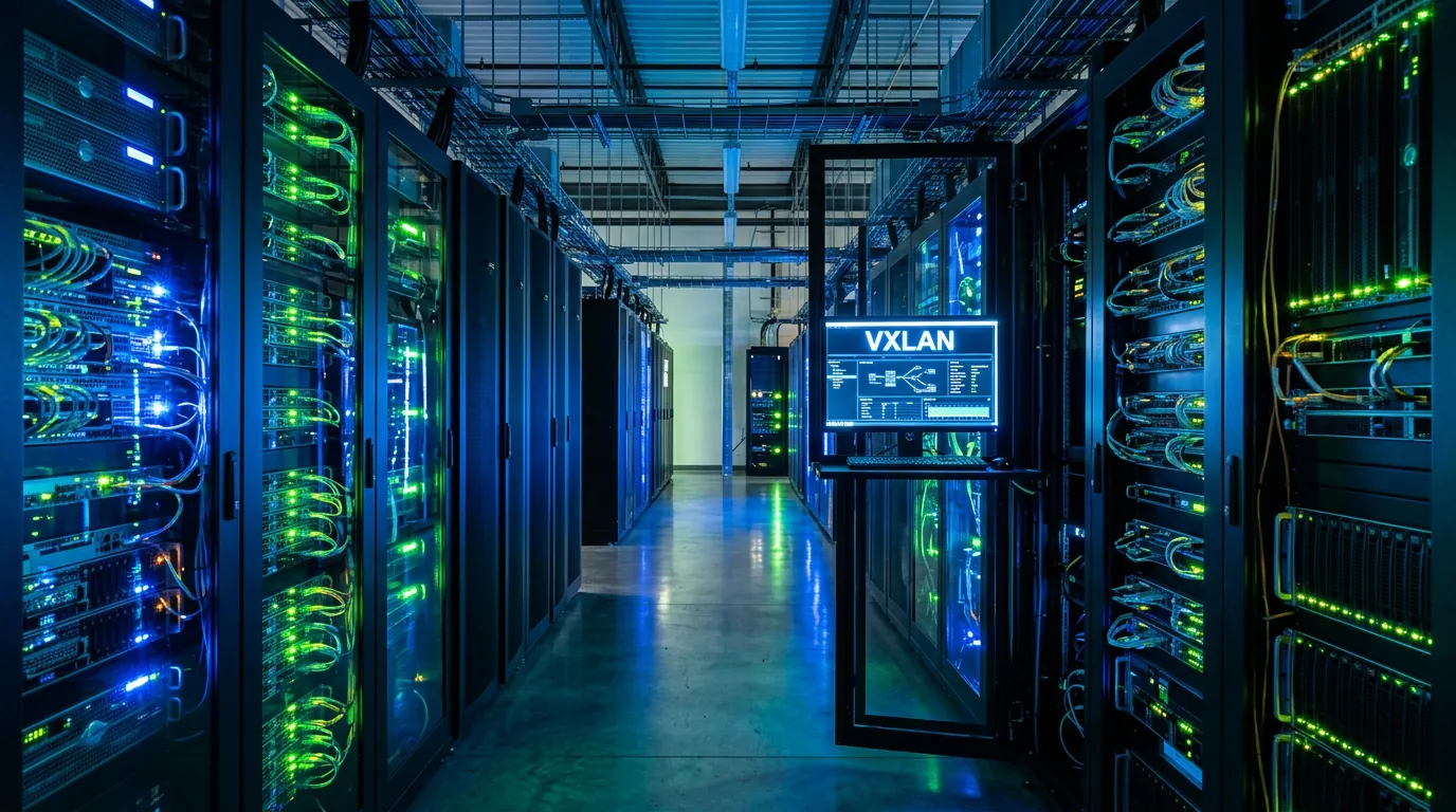 Servidores de data center rodando VXLAN