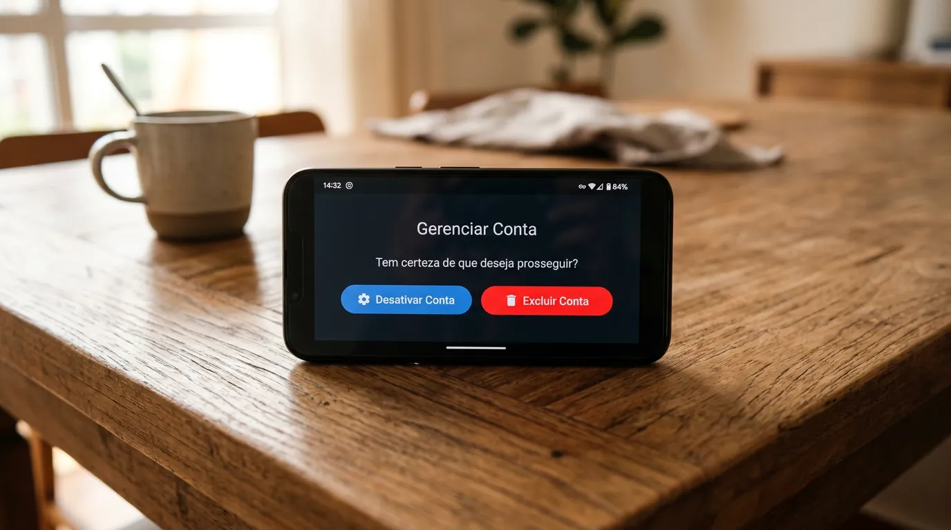 Diferença entre desativar e excluir conta do Instagram no celular