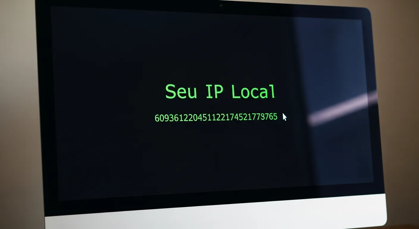 Tela de terminal mostrando endereço IP