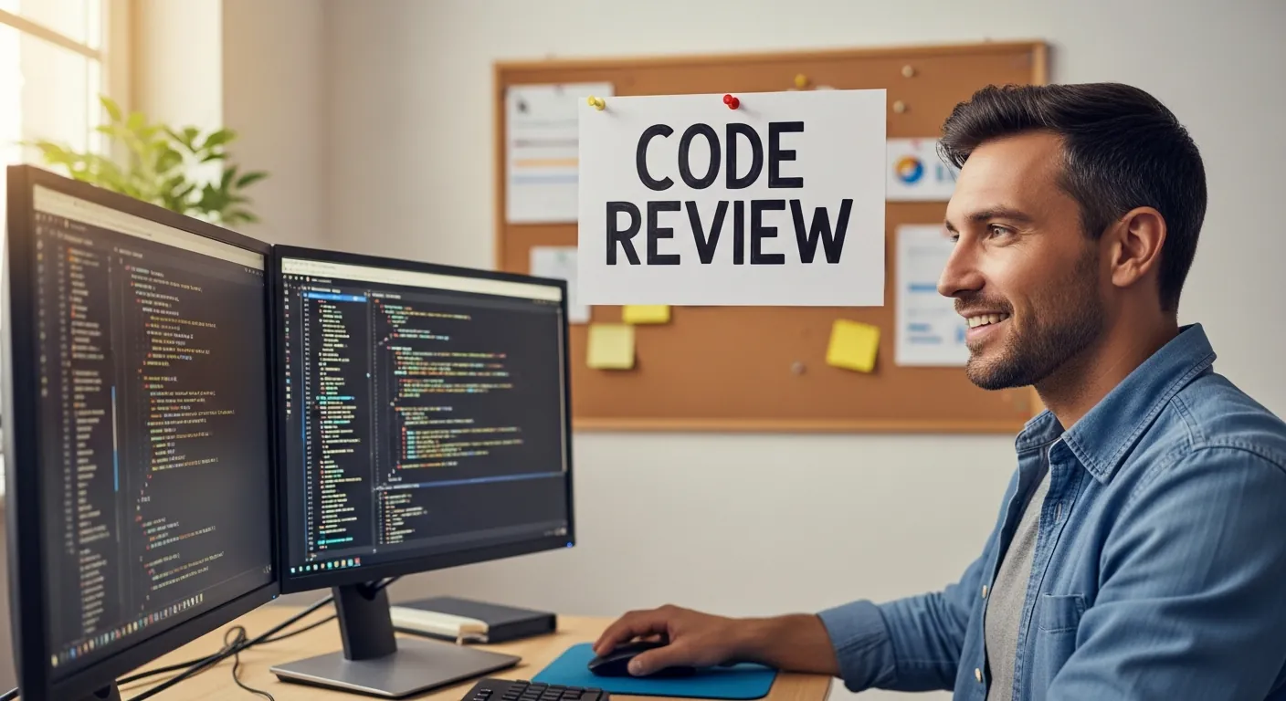 Desenvolvedor recebendo feedback positivo no code review