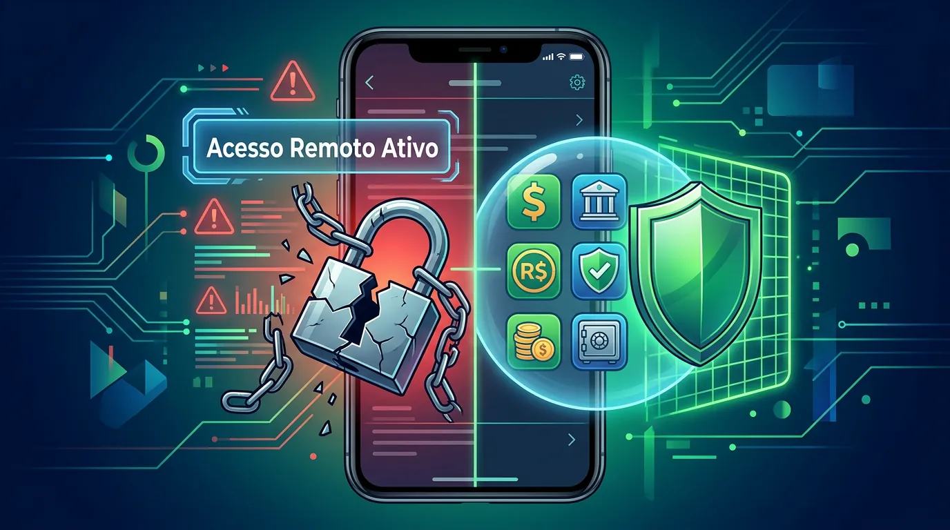 Diagnóstico de trojan bancário e acesso remoto no celular