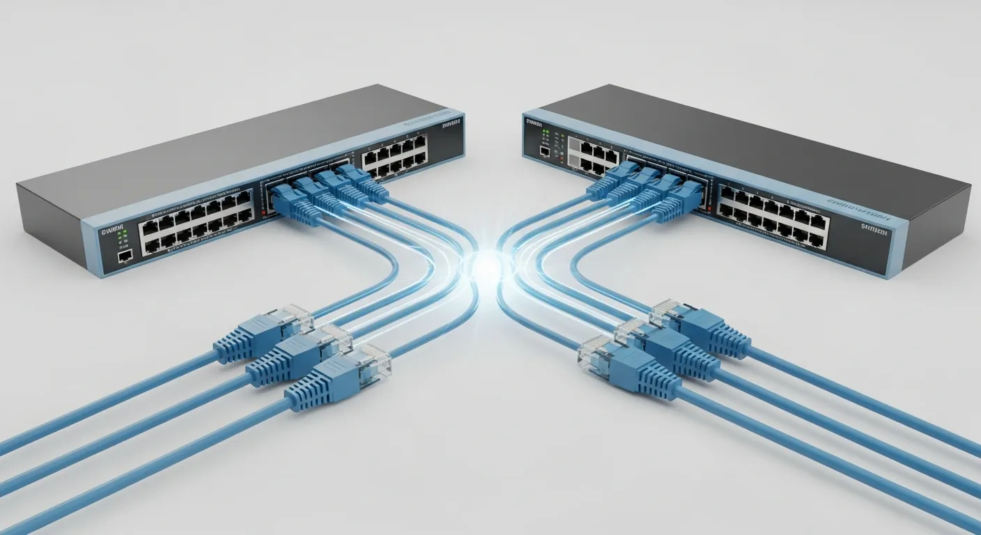 Diagrama de Agregacao de Link LACP entre switches