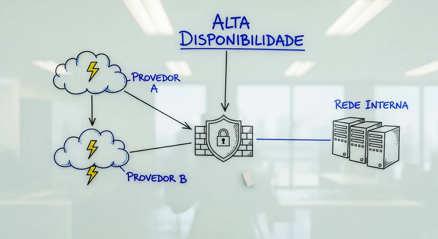 Diagrama de alta disponibilidade de rede