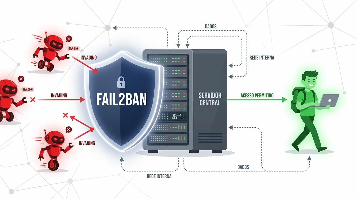 Diagrama de funcionamento do Fail2ban no servidor