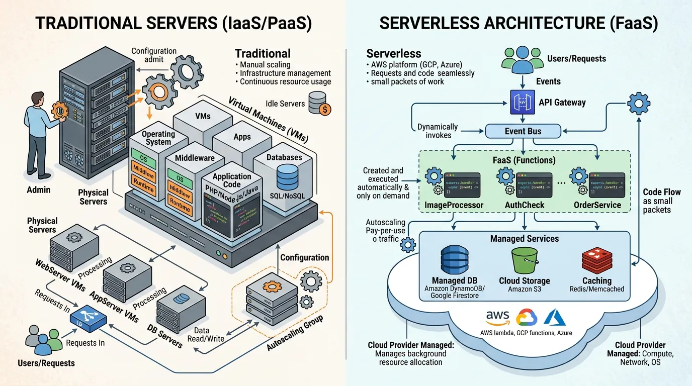 Arquitetura Serverless vs Tradicional na Nuvem