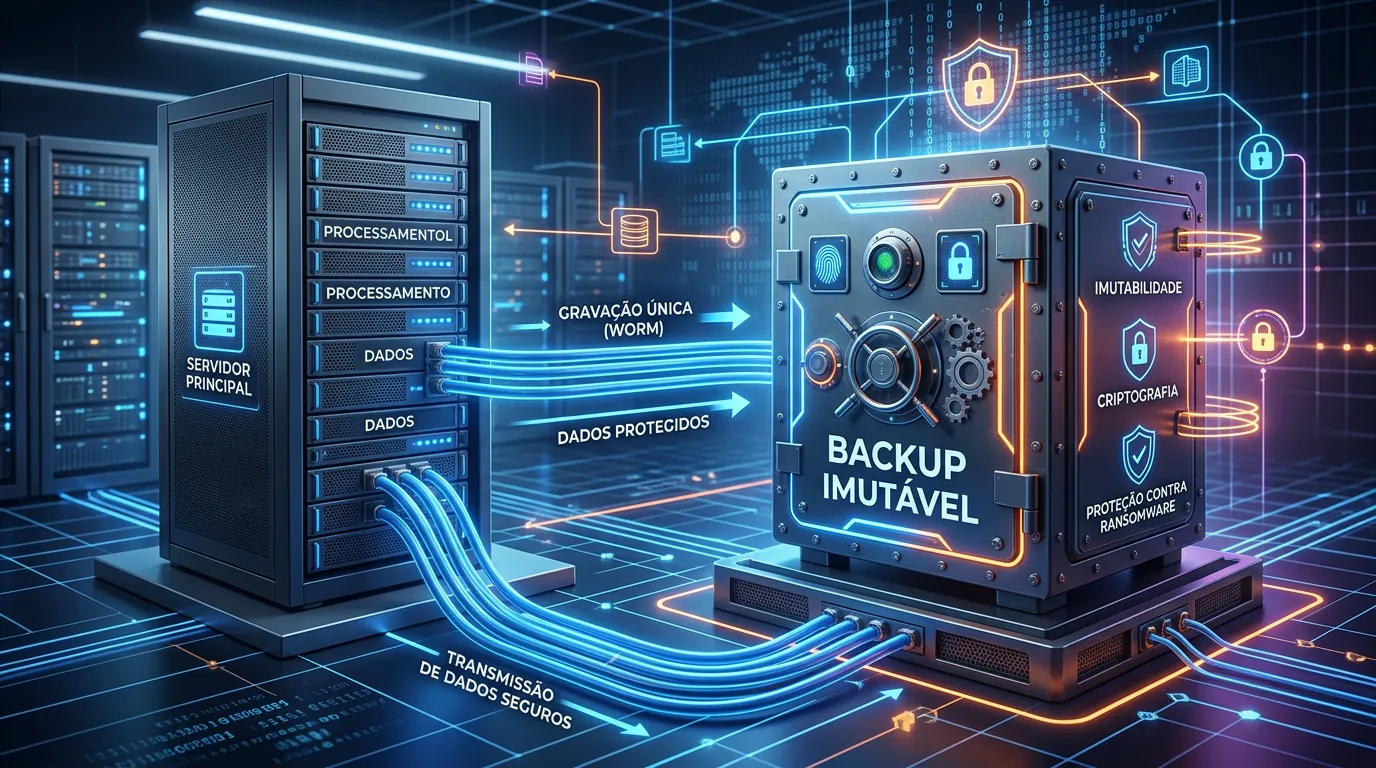 Diagrama de backup imutável 3-2-1