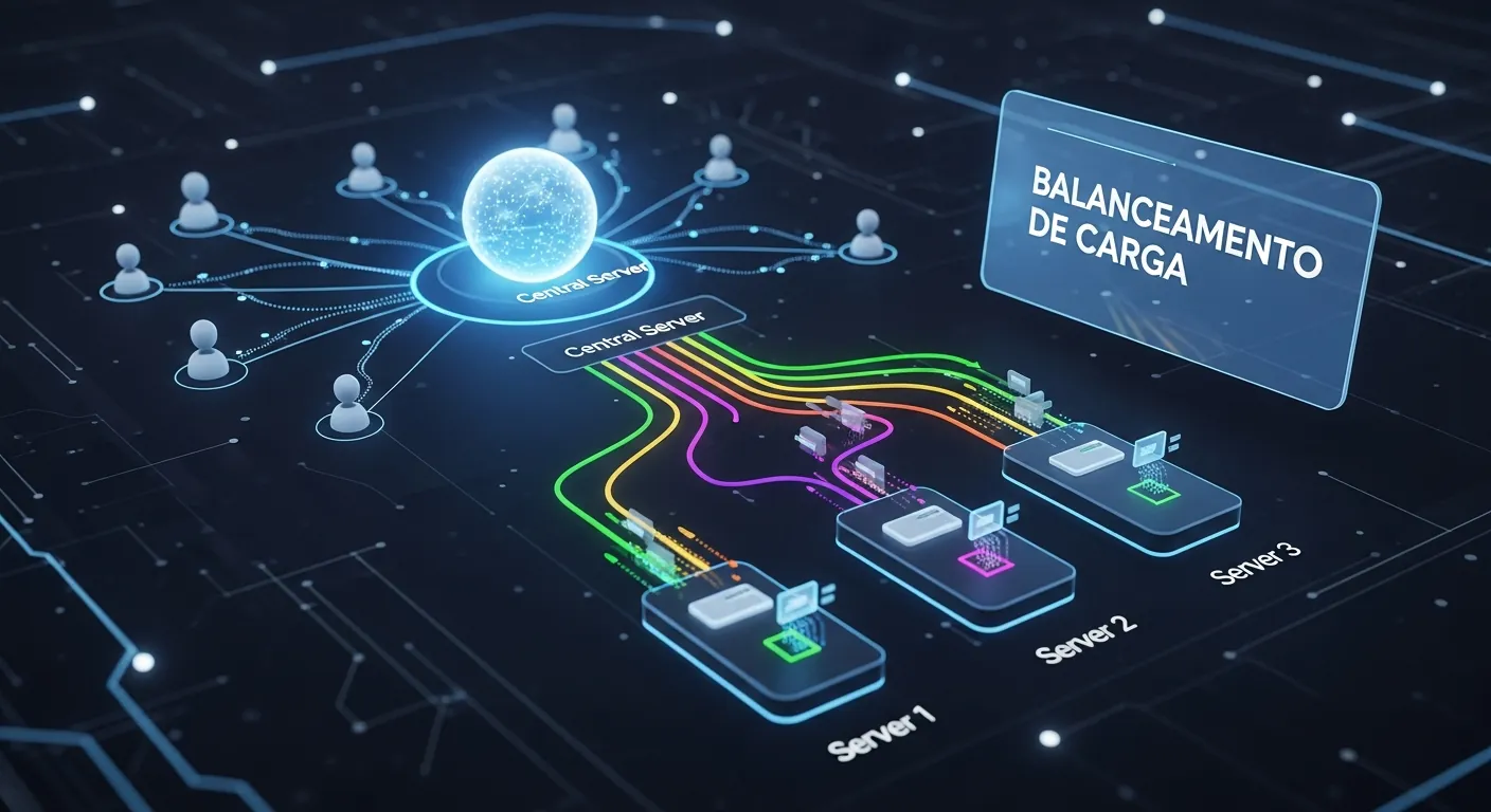 Diagrama de como funciona o balanceamento de carga
