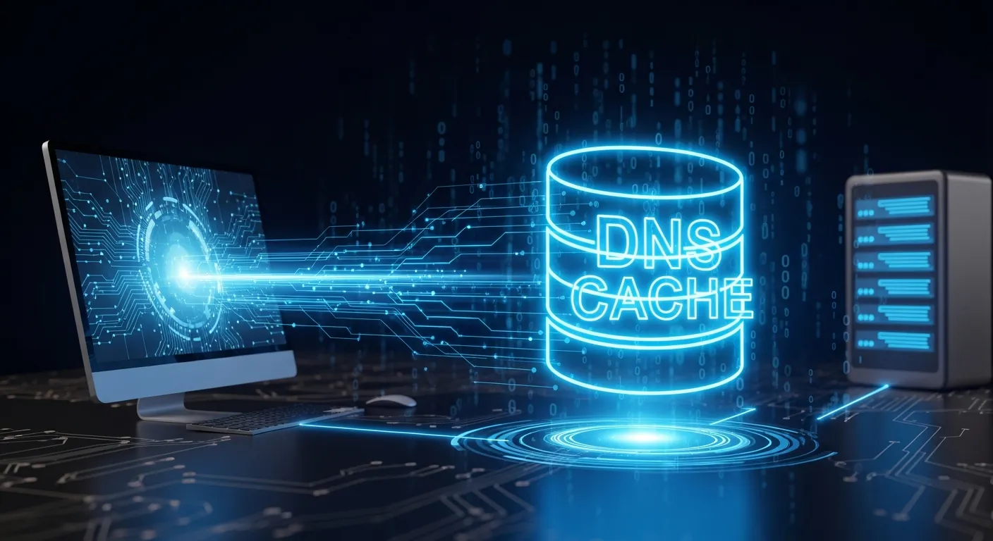 Diagrama de funcionamento do Cache DNS entre cliente e servidor