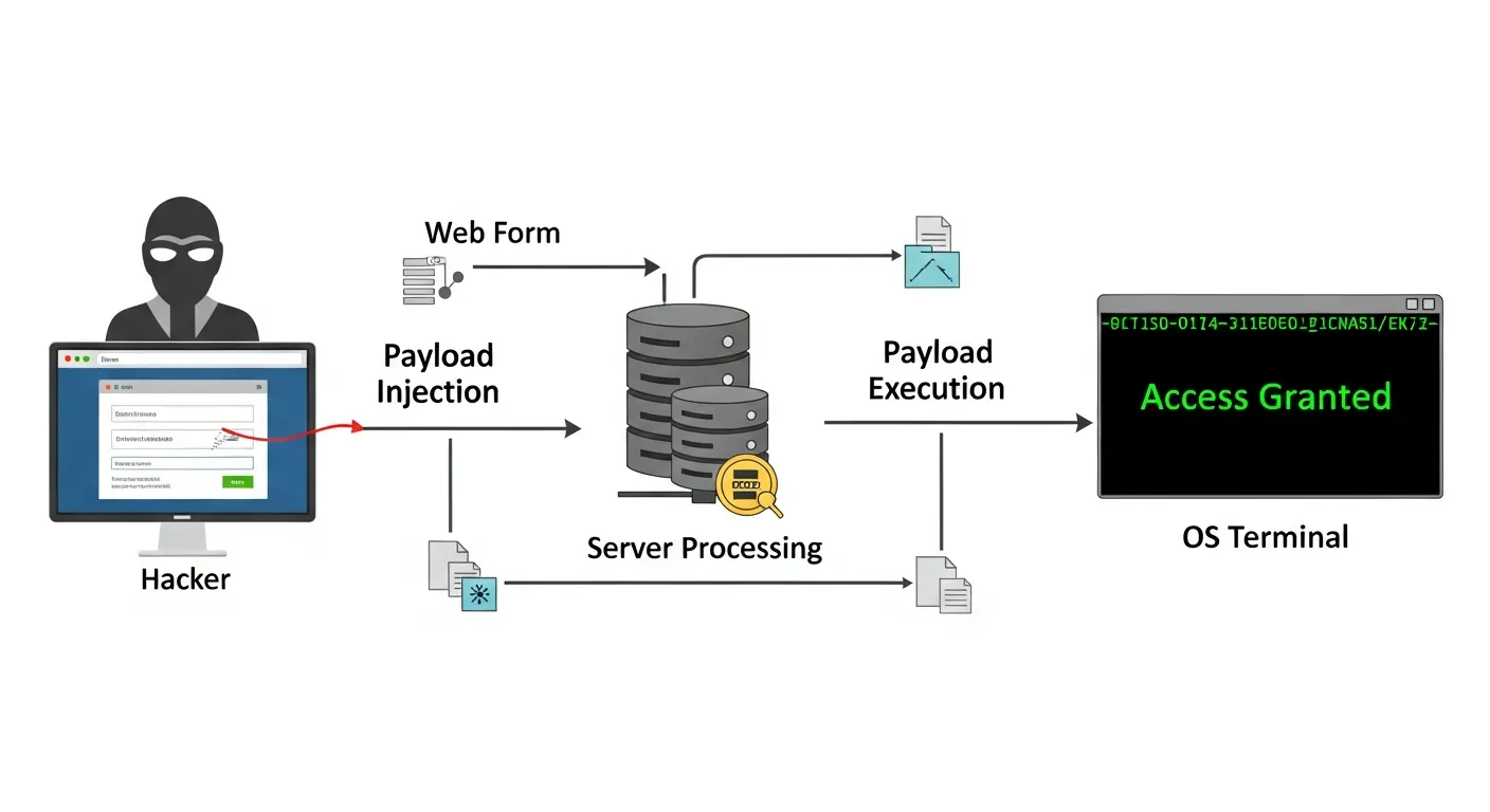 Diagrama de funcionamento do Command Injection